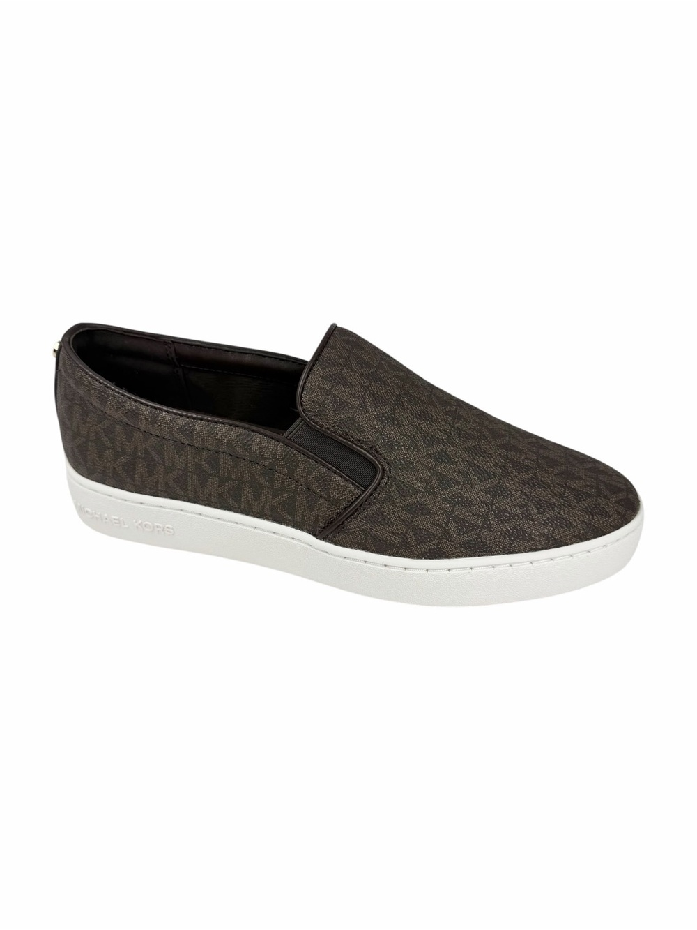 MICHAEL Michael Kors Women's Keaton Slip On Sneakers Brown Logo Size 7.5M